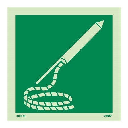 Nmc Symbol Line Throwing Appliance Imo Label, IMO218R IMO218R